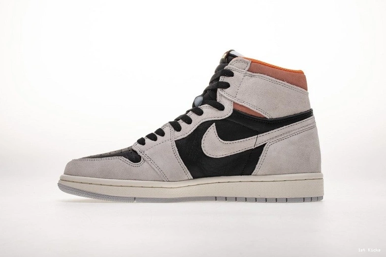 Grey Crimson 1 Black 555088-018 Air Jordan 1102